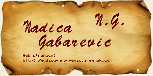 Nadica Gabarević vizit kartica